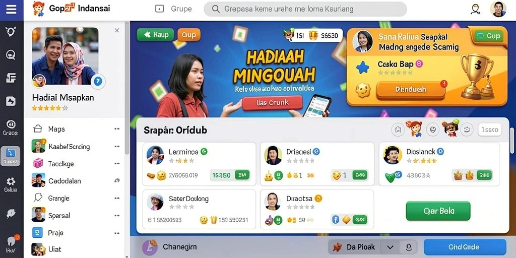 Tampilan antarmuka permainan yang menarik dan intuitif.