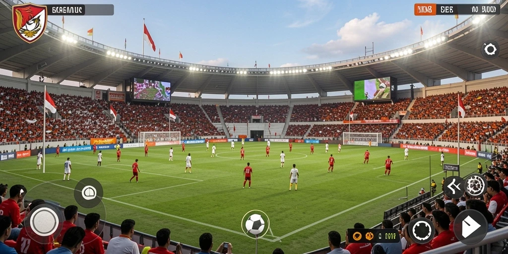 Tangkapan layar pertama menunjukkan aksi seru di dalam game.