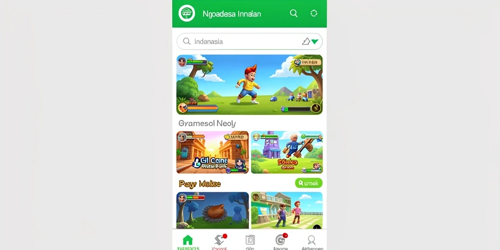 Tampilan awal permainan yang menarik dan intuitif.