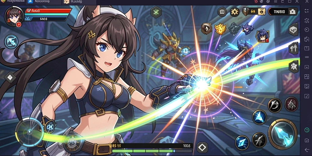 Tampilan karakter utama SUPER805 yang penuh warna.