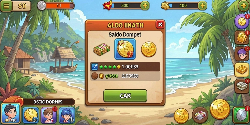 Menampilkan tampilan utama aplikasi WOW388.